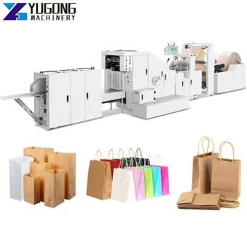 Popierinių pirkinių krepšių gamybos mašina Rankinių formavimo mašina Popieriaus maišelių spausdinimas ir gamyba Mašininio popieriaus maišelių gamybos mašina