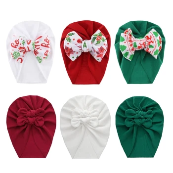 Soft Bonnet Cap Elastic Turban Hat Headwraps with Bowknot Beanie Cap Headwrap for Baby Baby Newborn 0-2Years