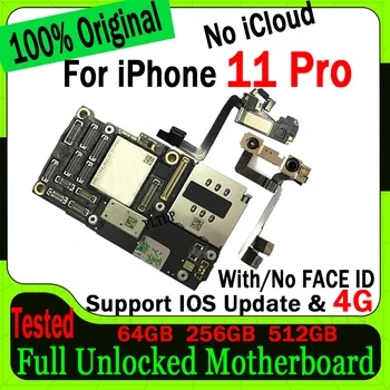 Support IOS Update Plate Clean Icloud Mainboard for IPhone 11 Pro Motherboard 100% Test Logic Board Original Unlocked