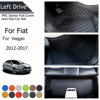 TEGART 【LHD】For Fiat For Viaggio 2012-2017 trijų sluoksnių PVC stereofoninis pilnas dangtelis Neslystantis automobilių kilimėlis Automobilių grindų kilimėliai Automobilių aksesuarai