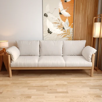 vintažinė europietiška paprasta svetainė sofa suaugusiems šiaurietiška tinginių grindų svetainė sofa medinė šiaurietiška kanapės salono namų dekoracijos
